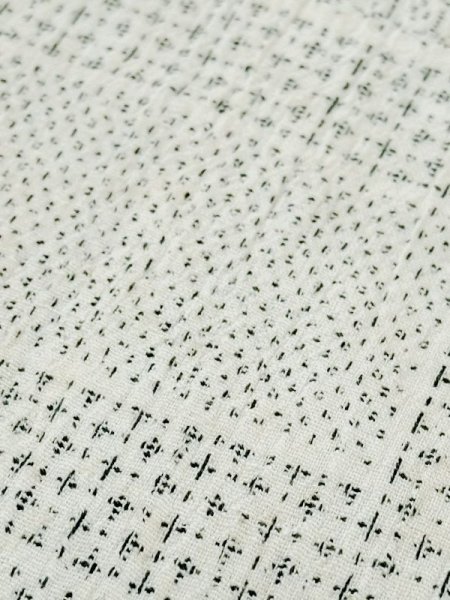 Photo8: M0808M Vintage Japanese women   Off White HITOE unlined / Cotton/hemp Dot,   (Grade C) (8)