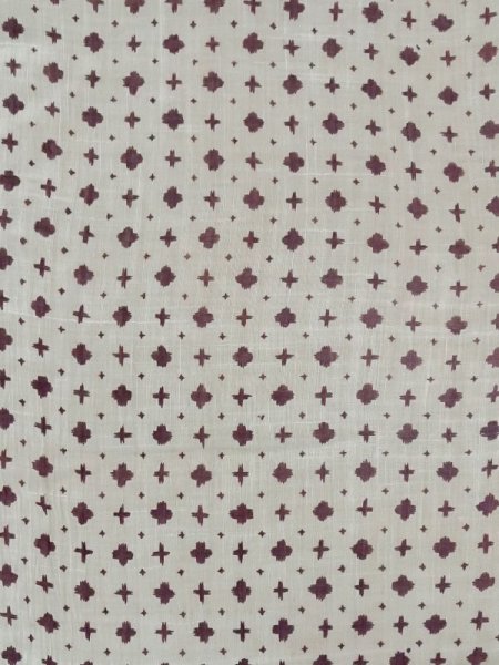 Photo3: M0808O Vintage Japanese women Pale Grayish Gray OJIYACHIJIMI / Linen. Cross,   (Grade D) (3)