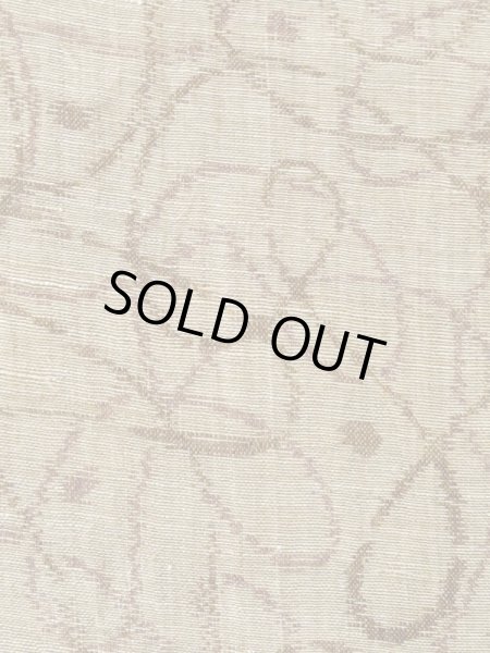 Photo5: M0808P Vintage Japanese women   Beige HITOE unlined / Linen. Line,   (Grade D) (5)