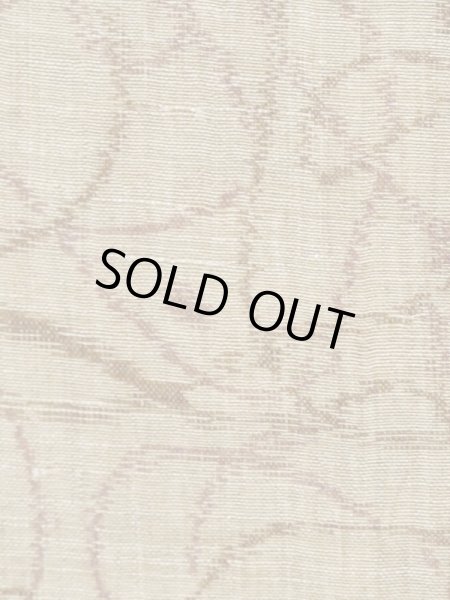 Photo6: M0808P Vintage Japanese women   Beige HITOE unlined / Linen. Line,   (Grade D) (6)