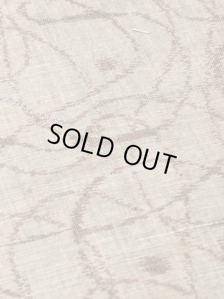 Photo8: M0808P Vintage Japanese women   Beige HITOE unlined / Linen. Line,   (Grade D) (8)