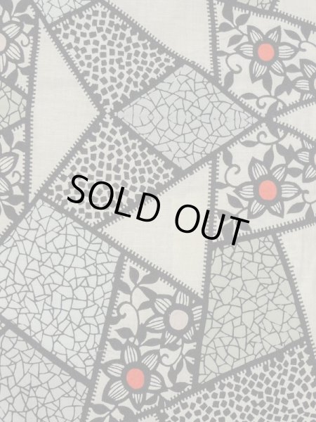 Photo3: M0808Q Vintage Japanese women   Ivory HITOE unlined / Linen. Crematis,   (Grade C) (3)