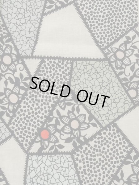 Photo4: M0808Q Vintage Japanese women   Ivory HITOE unlined / Linen. Crematis,   (Grade C) (4)