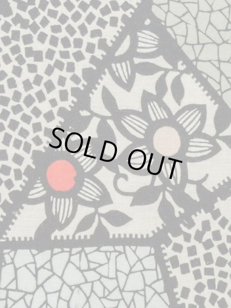 Photo5: M0808Q Vintage Japanese women   Ivory HITOE unlined / Linen. Crematis,   (Grade C) (5)