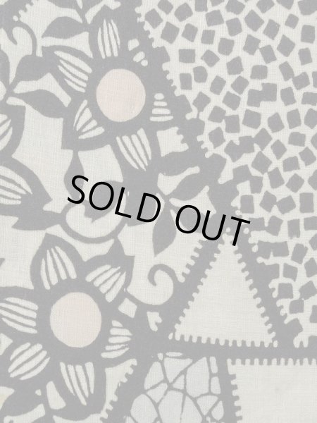 Photo7: M0808Q Vintage Japanese women   Ivory HITOE unlined / Linen. Crematis,   (Grade C) (7)