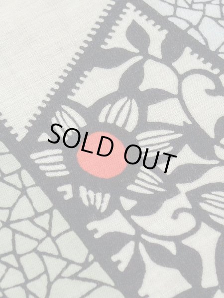 Photo9: M0808Q Vintage Japanese women   Ivory HITOE unlined / Linen. Crematis,   (Grade C) (9)