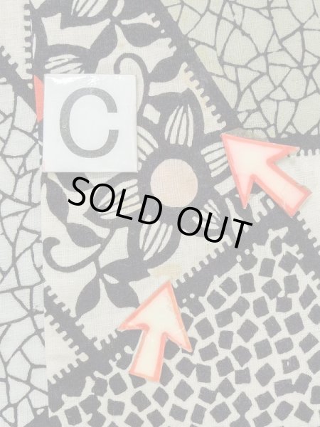 Photo16: M0808Q Vintage Japanese women   Ivory HITOE unlined / Linen. Crematis,   (Grade C) (16)