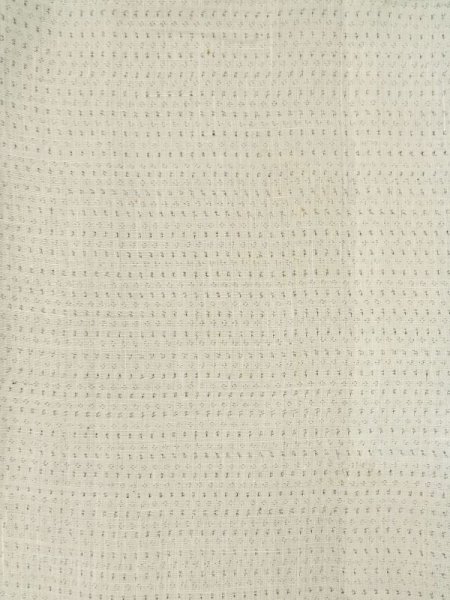 Photo3: M0808R Vintage Japanese   White HITOE unlined / Linen. Dot   (Grade C) (3)