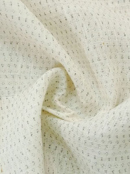 Photo9: M0808R Vintage Japanese   White HITOE unlined / Linen. Dot   (Grade C) (9)