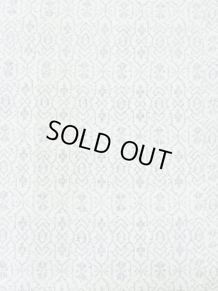 Photo3: M0808S Vintage Japanese women   White HITOE unlined / Linen. Geometrical pattern,   (Grade C) (3)