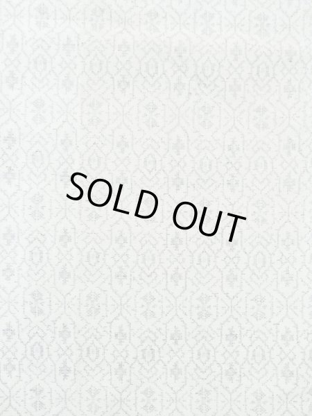 Photo4: M0808S Vintage Japanese women   White HITOE unlined / Linen. Geometrical pattern,   (Grade C) (4)