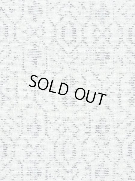 Photo5: M0808S Vintage Japanese women   White HITOE unlined / Linen. Geometrical pattern,   (Grade C) (5)