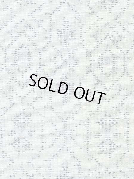 Photo6: M0808S Vintage Japanese women   White HITOE unlined / Linen. Geometrical pattern,   (Grade C) (6)