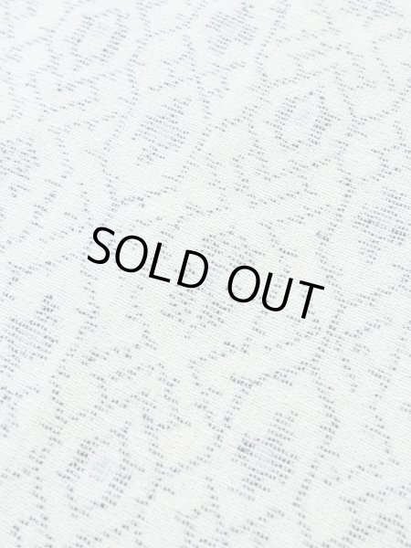 Photo7: M0808S Vintage Japanese women   White HITOE unlined / Linen. Geometrical pattern,   (Grade C) (7)