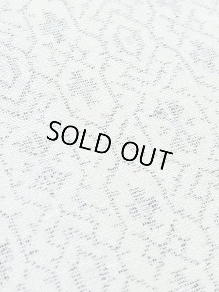 Photo8: M0808S Vintage Japanese women   White HITOE unlined / Linen. Geometrical pattern,   (Grade C) (8)