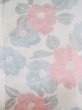 Photo3: M0808T Vintage Japanese women   White OJIYACHIJIMI / Linen. Camellia,   (Grade B) (3)