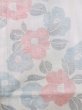 Photo4: M0808T Vintage Japanese women   White OJIYACHIJIMI / Linen. Camellia,   (Grade B) (4)