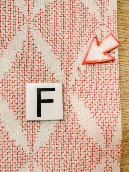 Photo17: M0808U Vintage Japanese women   Off White OJIYACHIJIMI / Linen. Crossed circles,   (Grade C) (17)