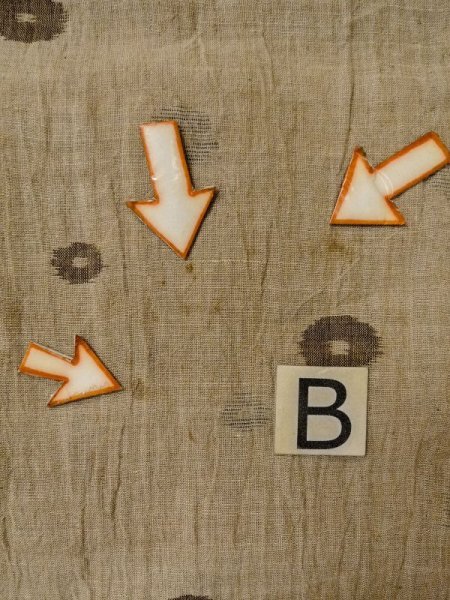 Photo13: M0808X Vintage Japanese women   Brown OJIYACHIJIMI / Linen. Circle,   (Grade C) (13)