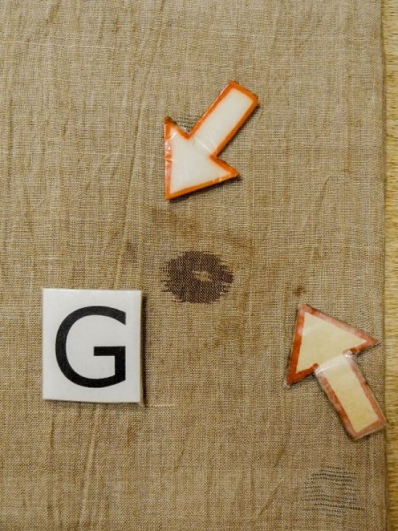 Photo18: M0808X Vintage Japanese women   Brown OJIYACHIJIMI / Linen. Circle,   (Grade C) (18)