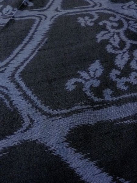 Photo8: M0808Z Vintage Japanese women   Black HITOE unlined / Silk. Ivy,   (Grade C) (8)