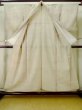 Photo2: M0809A Vintage Japanese women   Beige HITOE unlined / Wool. Lozenges,   (Grade D) (2)