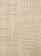 Photo4: M0809A Vintage Japanese women   Beige HITOE unlined / Wool. Lozenges,   (Grade D) (4)