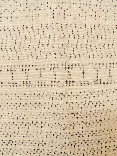 Photo7: M0809A Vintage Japanese women   Beige HITOE unlined / Wool. Lozenges,   (Grade D) (7)