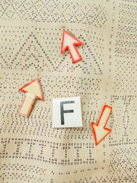 Photo19: M0809A Vintage Japanese women   Beige HITOE unlined / Wool. Lozenges,   (Grade D) (19)