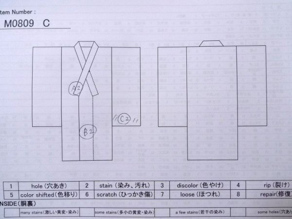 Photo13: M0809C Vintage Japanese women   Gray HITOE unlined / Silk. SAKURA cherry blossom,   (Grade B) (13)