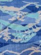 Photo5: M0809D Vintage Japanese women   Light Blue HITOE unlined / Synthetic. SAKURA cherry blossom,   (Grade D) (5)