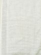 Photo4: M0818A Used Japanese women   White HITOE unlined / Silk. Stripes,   (Grade D) (4)