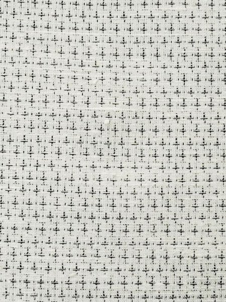 Photo5: M0818A Used Japanese women   White HITOE unlined / Silk. Stripes,   (Grade D) (5)