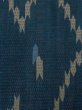 Photo5: M0818D Vintage Japanese women   Navy Blue HITOE unlined / Silk.  Arrow feathers pattern  (Grade D) (5)