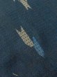 Photo8: M0818D Vintage Japanese women   Navy Blue HITOE unlined / Silk.  Arrow feathers pattern  (Grade D) (8)