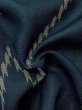 Photo10: M0818D Vintage Japanese women   Navy Blue HITOE unlined / Silk.  Arrow feathers pattern  (Grade D) (10)