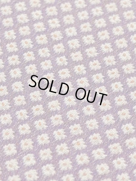 Photo7: M0818E Vintage Japanese women   Purple HITOE unlined / Silk. Dapple pattern   (Grade C) (7)