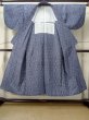 Photo2: M0818F Vintage Japanese women   Navy Blue YUKATA summer(made in Japan) / Cotton. Flower,   (Grade C) (2)