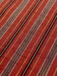 Photo7: Mint M0818L Vintage Japanese women   Red HITOE unlined / Wool. Stripes   (Grade A) (7)