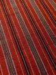 Photo8: Mint M0818L Vintage Japanese women   Red HITOE unlined / Wool. Stripes   (Grade A) (8)