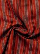 Photo9: Mint M0818L Vintage Japanese women   Red HITOE unlined / Wool. Stripes   (Grade A) (9)