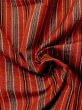 Photo10: Mint M0818L Vintage Japanese women   Red HITOE unlined / Wool. Stripes   (Grade A) (10)