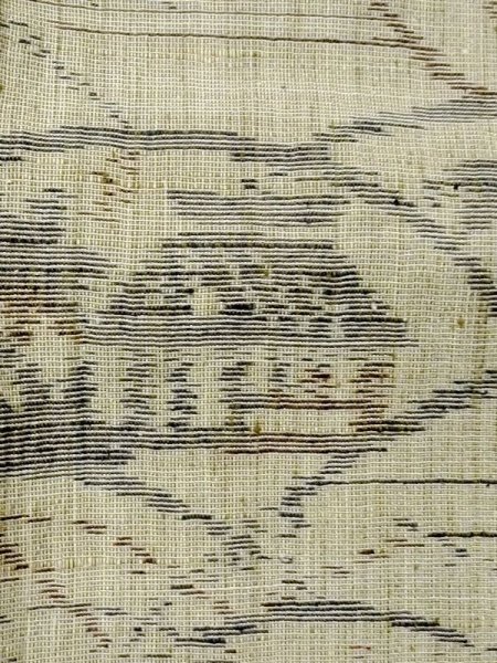 Photo5: Mint M0818N Vintage Japanese women Pale Grayish Green HITOE unlined / Cotton/hemp MOMIJI maple leaf,   (Grade A) (5)