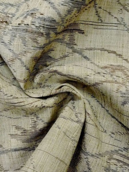 Photo12: Mint M0818N Vintage Japanese women Pale Grayish Green HITOE unlined / Cotton/hemp MOMIJI maple leaf,   (Grade A) (12)