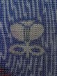 Photo7: M0818O Antique Japanese women   Navy Blue HITOE unlined / Silk. Flower, Enshu camellia  (Grade C) (7)