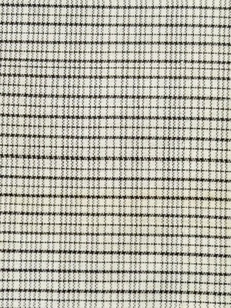 Photo6: M0818P Vintage Japanese women   Black HITOE unlined / Silk. Plaid Checks Arrow feathers pattern  (Grade C) (6)