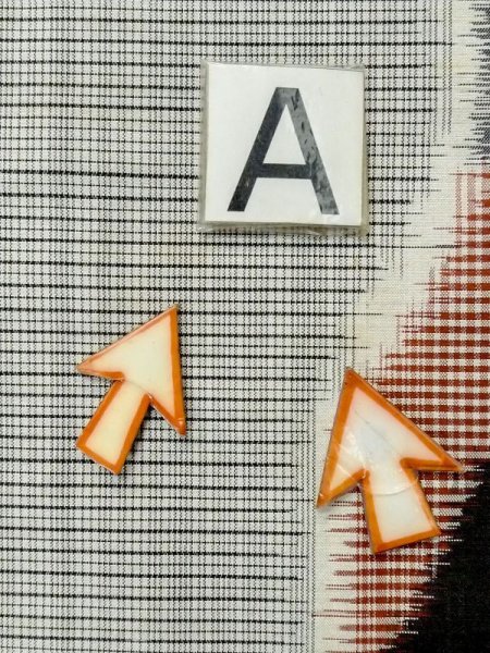 Photo12: M0818P Vintage Japanese women   Black HITOE unlined / Silk. Plaid Checks Arrow feathers pattern  (Grade C) (12)