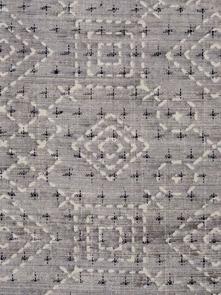Photo6: M0818Q Vintage Japanese women   Gray HITOE unlined / Silk. Circle,   (Grade C) (6)