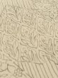 Photo11: M0818T Vintage Japanese women Pale Light Yellow HITOE unlined / Silk. Flower,   (Grade C) (11)