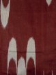 Photo4: M0818U Antique Japanese women   Dark Red HITOE unlined / Silk. Stripes,   (Grade D) (4)